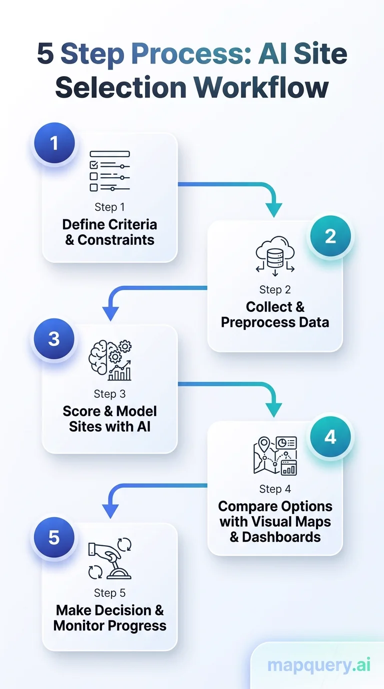 AI site selection accuracy comparison chart showing 95% accuracy vs traditional methods