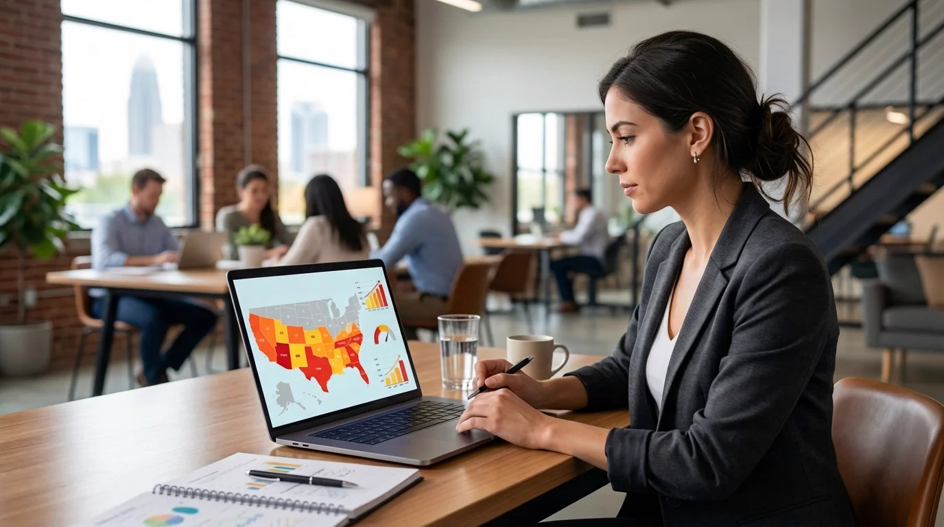 Corporate headquarters relocation trends showing Sun Belt dominance in business expansion and relocation decisions